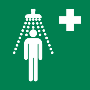 Rettungszeichen (ISO 7010) E012 "Notdusche"