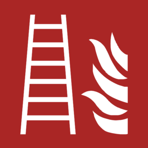 Brandschutzzeichen (ISO 7010) F003 "Feuerleiter"