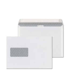 Kuvert C5 mit Fenster links und Haftstreifen, 80 g/m²