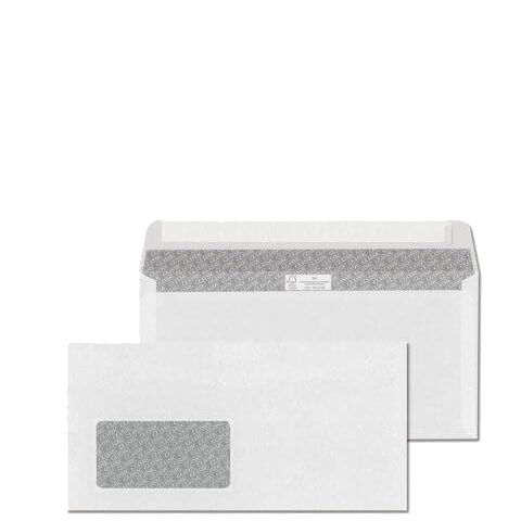 Kuvert C6/5 mit Fenster links und Haftstreifen, 80 g/m² 1 Kuvert C6/5 mit Fenster links und Haftstreifen, 80 g/m²