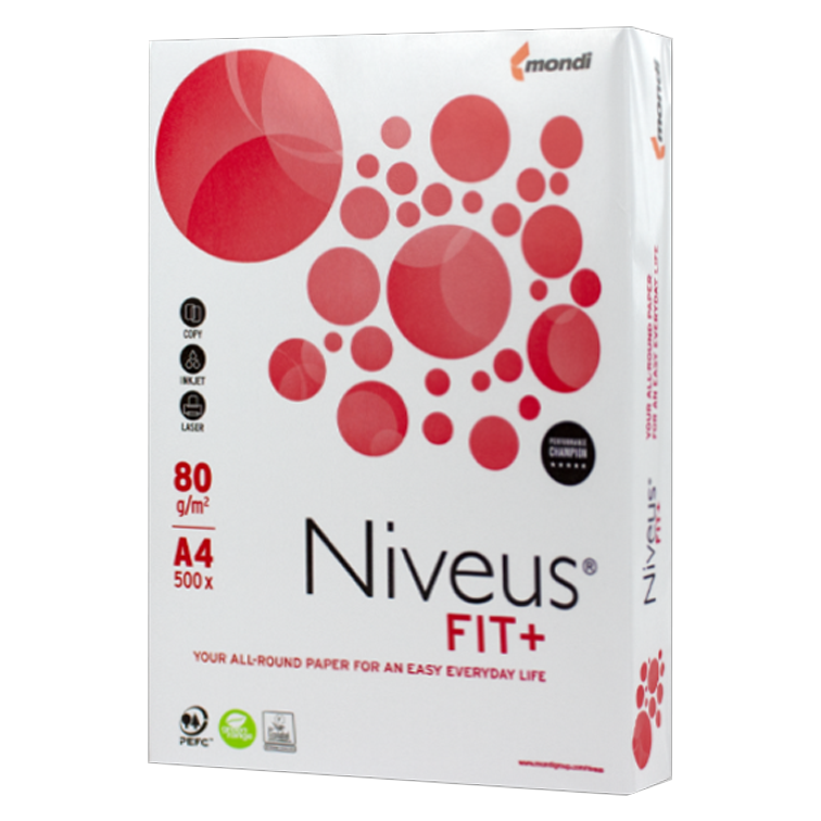 Kopierpapier "Niveus Fit+", A4, 80 g/m², weiß 1 Kopierpapier "Niveus Fit+", A4, 80 g/m², weiß