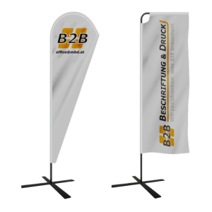 Beachflag individuell, inkl. Glasfaser-Stangensatz