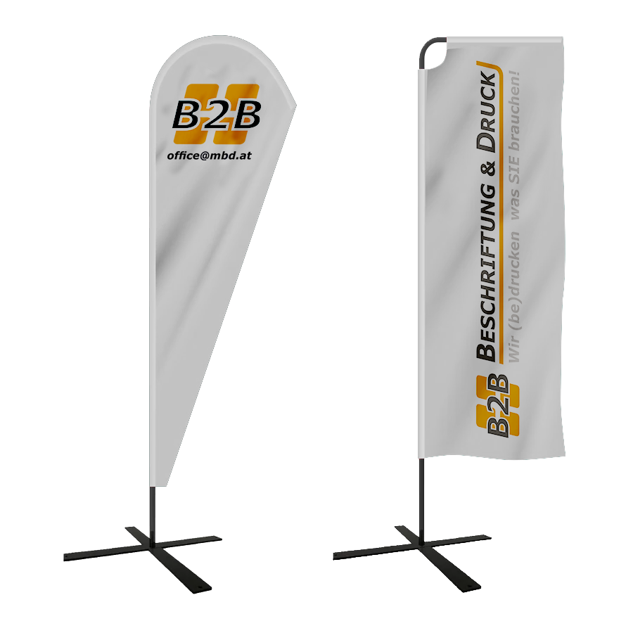 Beachflag individuell, inkl. Glasfaser-Stangensatz 1 Beachflag individuell, inkl. Glasfaser-Stangensatz