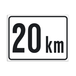 Bauartgeschwindigkeit (§ 96 / § 98 KFG) "20 km" Folie, 200x150 mm