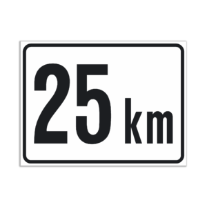 Bauartgeschwindigkeit (§ 96 / § 98 KFG) "25 km" Folie, 200x150 mm