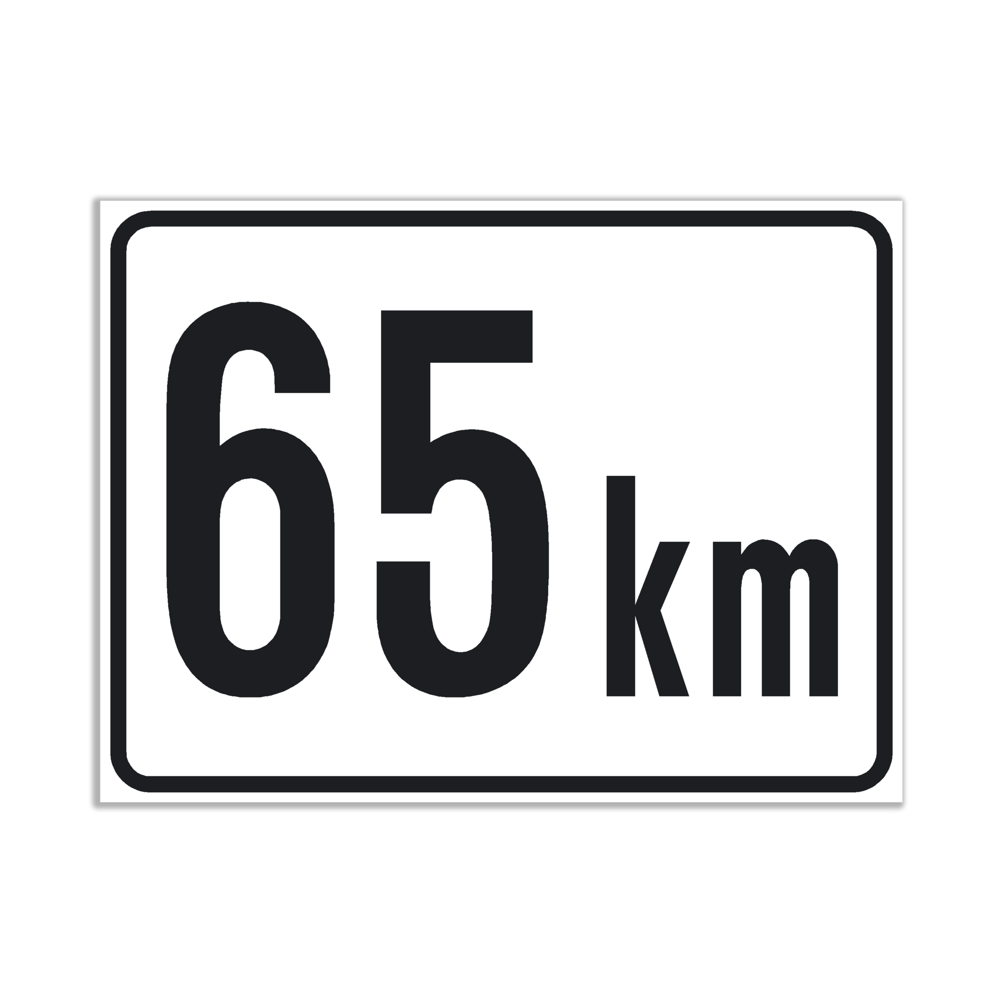 Bauartgeschwindigkeit (§ 96 / § 98 KFG) "65 km" Folie, 200x150 mm 1 Bauartgeschwindigkeit (§ 96 / § 98 KFG) "65 km" Folie, 200x150 mm