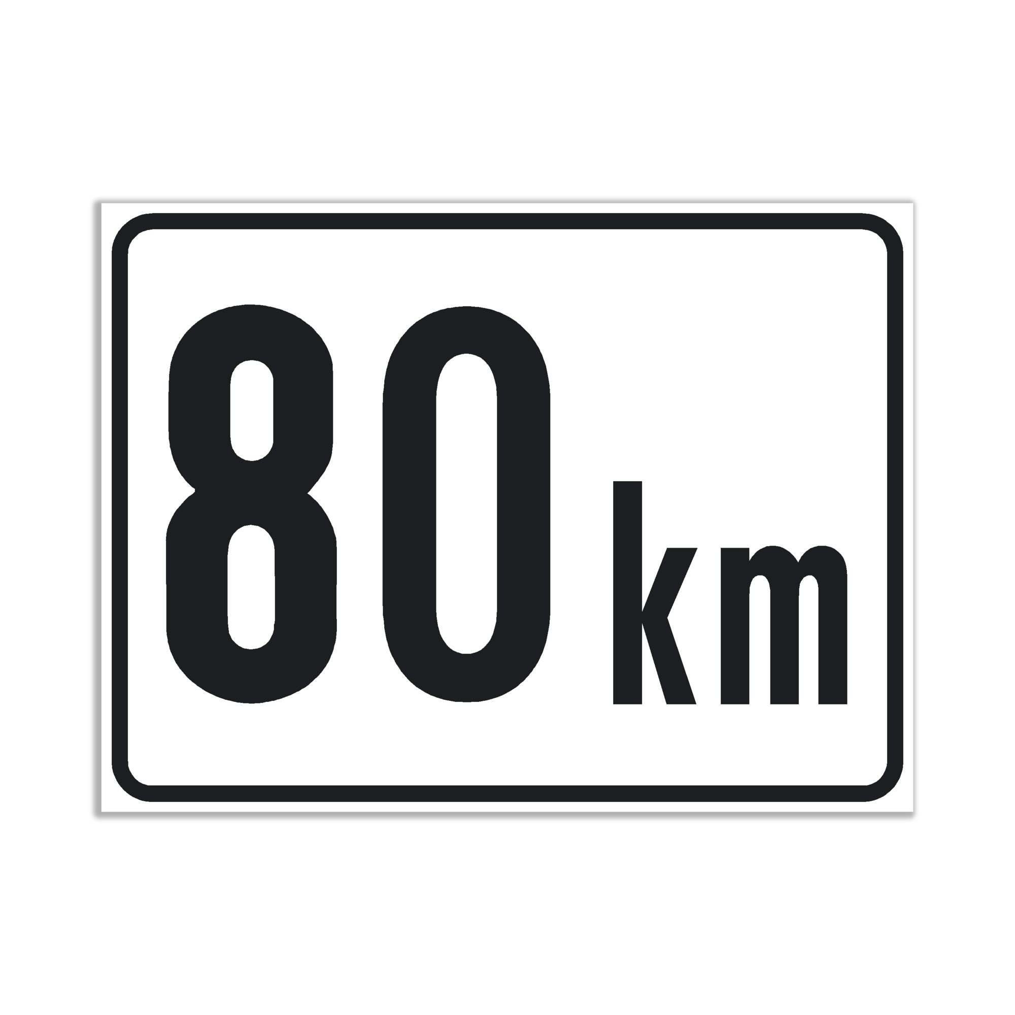 Bauartgeschwindigkeit (§ 96 / § 98 KFG) "80 km" Folie, 200x150 mm 1 Bauartgeschwindigkeit (§ 96 / § 98 KFG) "80 km" Folie, 200x150 mm