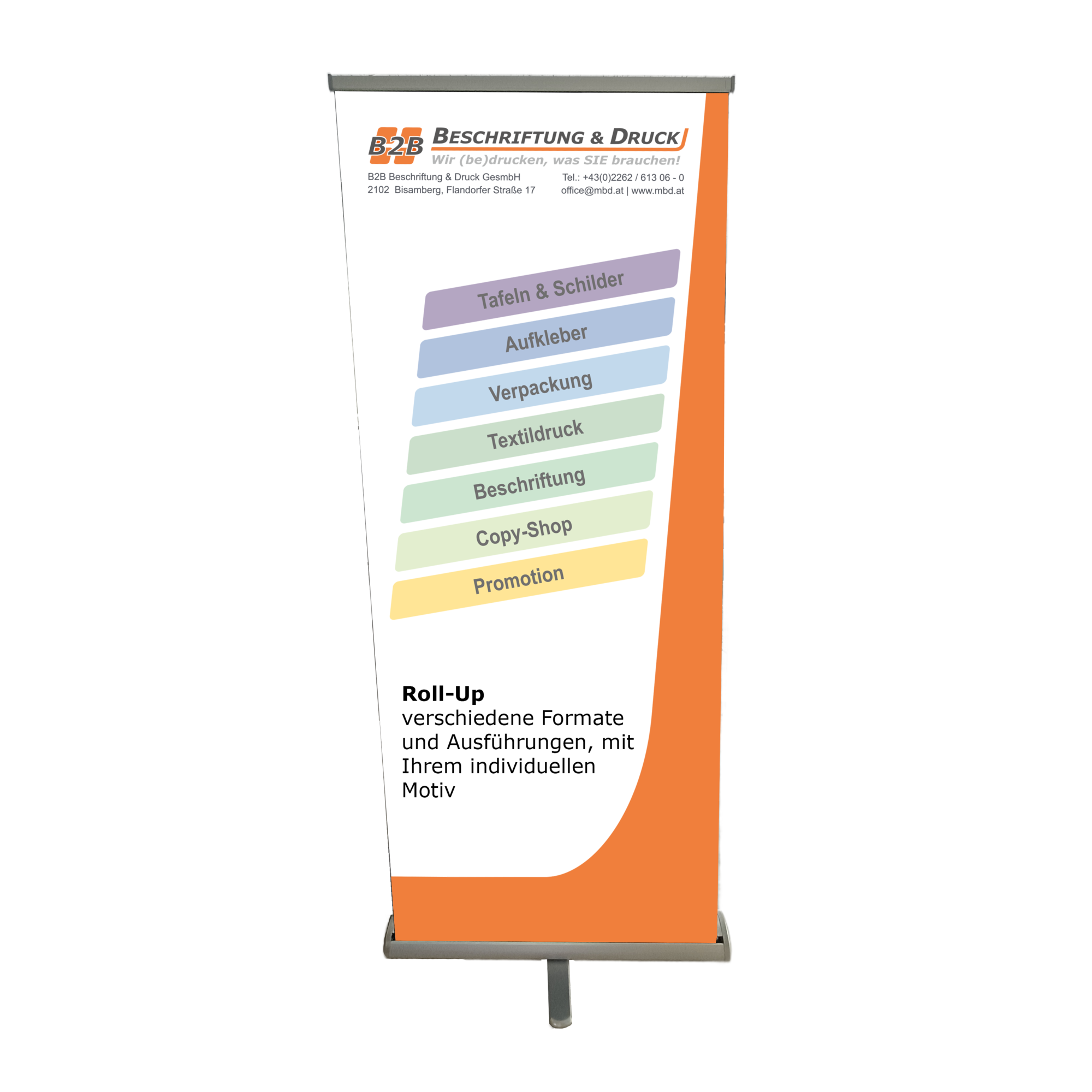 Roll-Up, individueller 4c-Druck 1 Roll-Up, individueller 4c-Druck