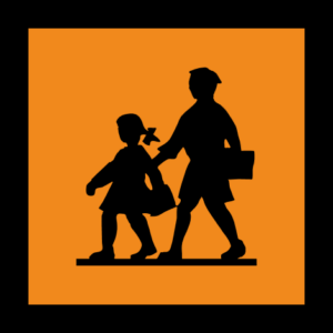 Schulbus-Schild, 400x400 mm, reflektierend