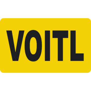 Helmaufkleber "VOITL"; SK-PVC, 50x30 mm, gelb