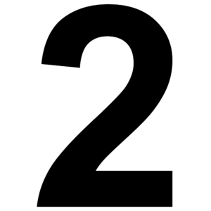 Folienschnitt  "2"; SK-PVC, Höhe 360 mm, schwarz