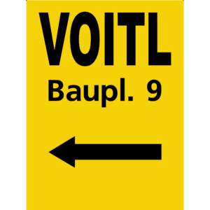 Folienschnitt "VOITL Bpl. 9"; SK-PVC, 750x1000 mm, gelb, schwarz