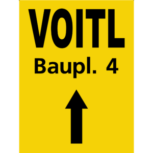 Folienschnitt "VOITL Bpl. 4"; SK-PVC, 750x1000 mm, gelb, schwarz