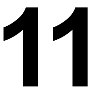 Folienschnitt  "11"; SK-PVC, Höhe 340 mm, schwarz