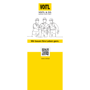 Rollup "VOITL + Strichzeichnung"; 850x2000 mm, Decolit Serge Ferrari