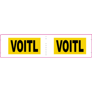 Bauzaunschild "VOITL"; Alu, 600x150x0,5 mm, weiß